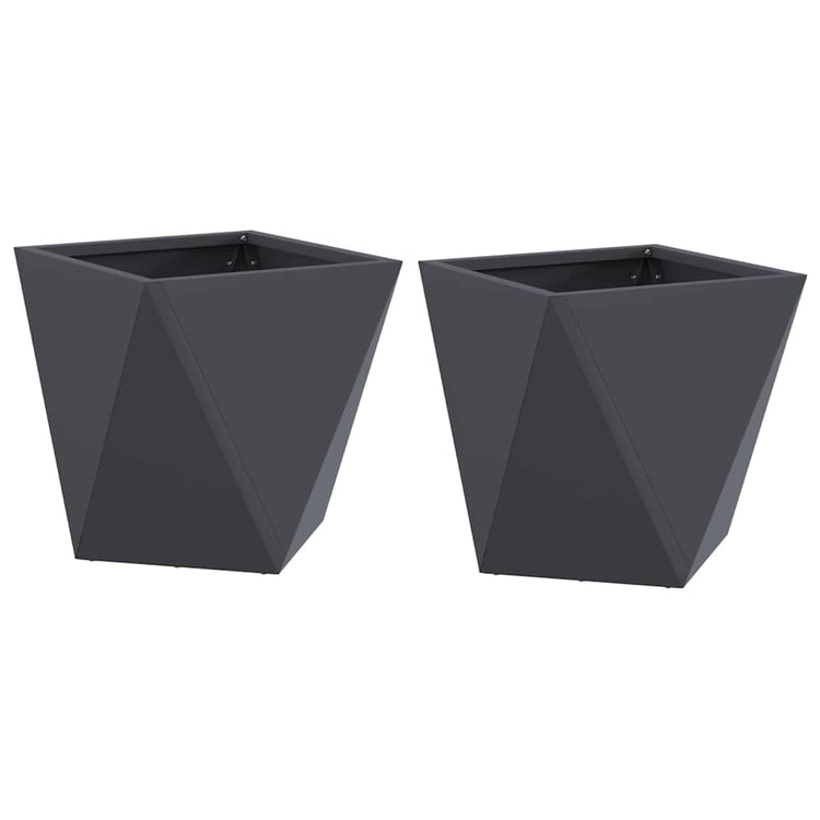 Vidaxl jardinière 2 pcs anthracite 30 x 30 x 30 cm acier