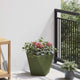 Vidaxx jardinière vert olive 30 x 30 x 30 cm acier
