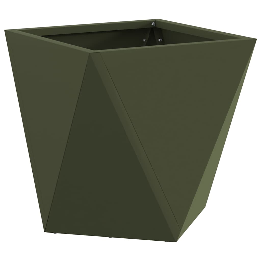 Vidaxx jardinière vert olive 30 x 30 x 30 cm acier