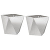 Vidaxx jardinière 2 pcs argent 30 x 30 x 30 cm acier inoxydable