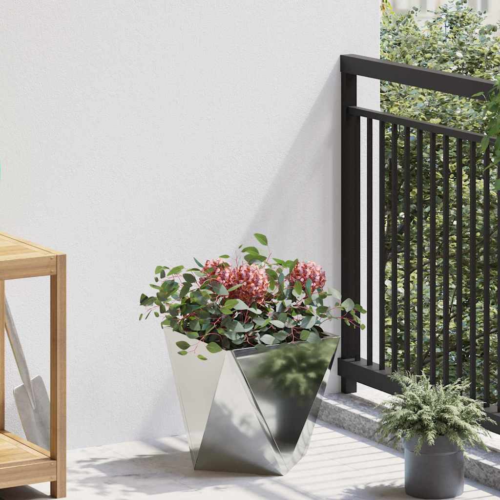 Vidaxx jardinière argent 30 x 30 x 30 cm en acier galvanisé