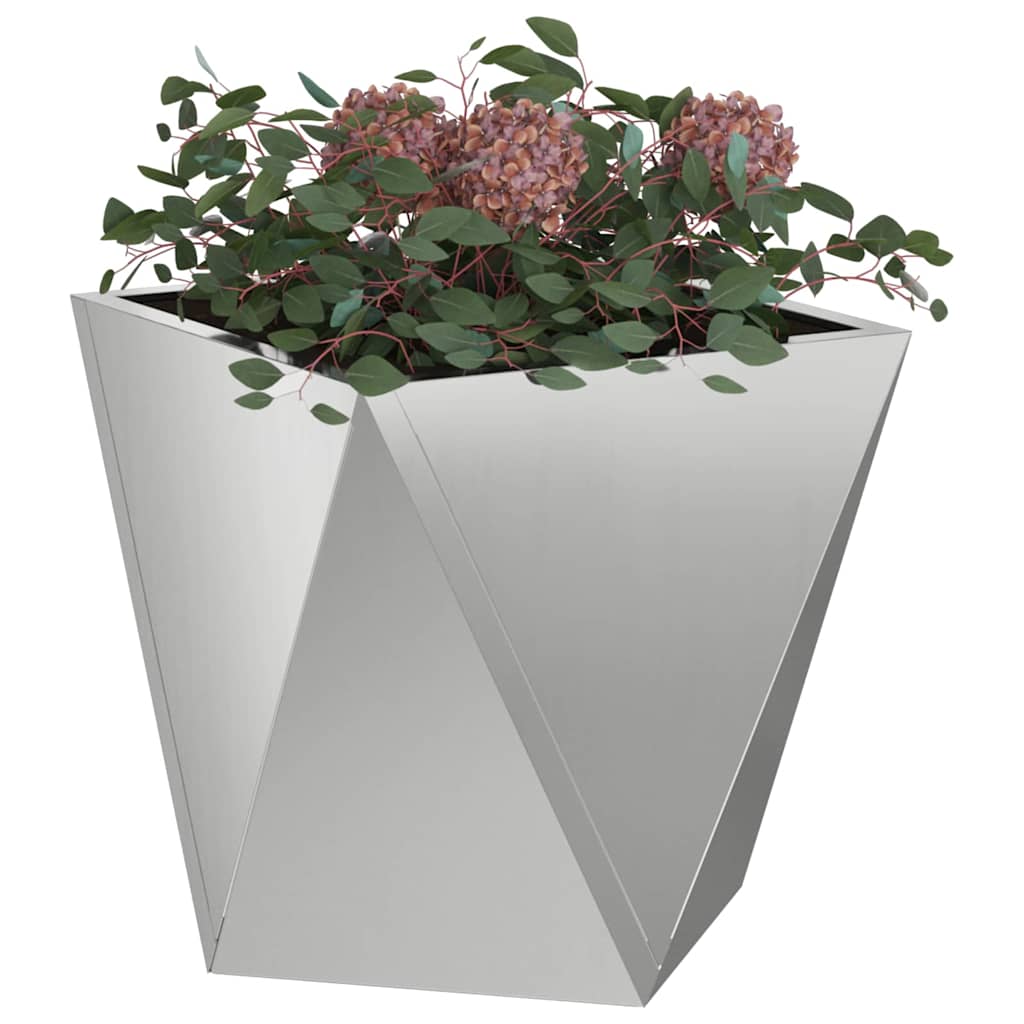 Vidaxx jardinière argent 30 x 30 x 30 cm en acier galvanisé