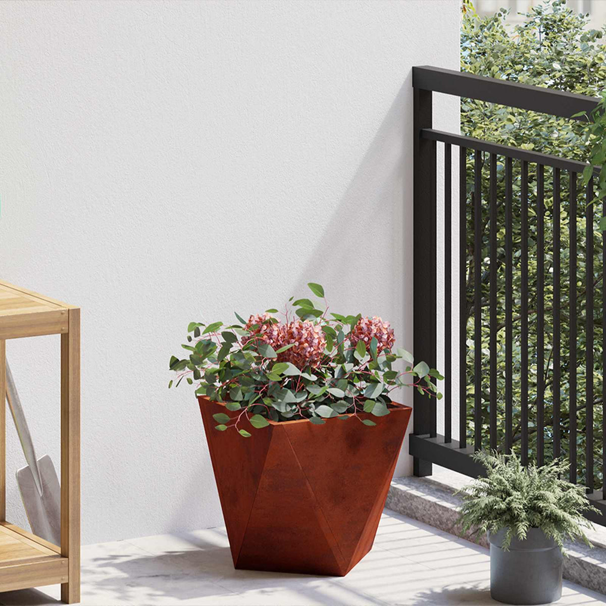 Vidaxl jardinière rouillée 30 x 30 x 30 cm acier corten