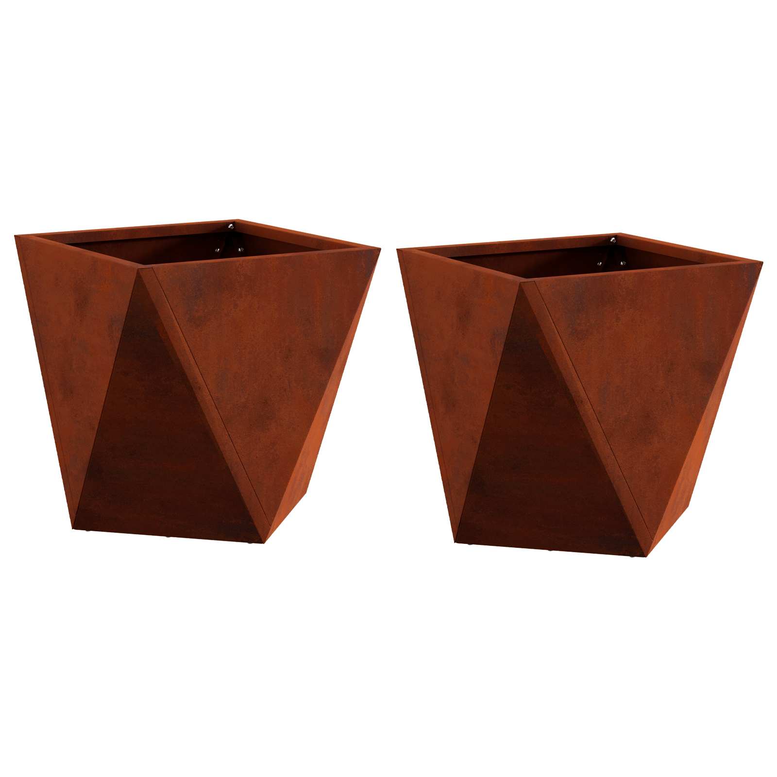 Vidaxx jardinière 2 pcs rouillé 30 x 30 x 30 cm acier corten