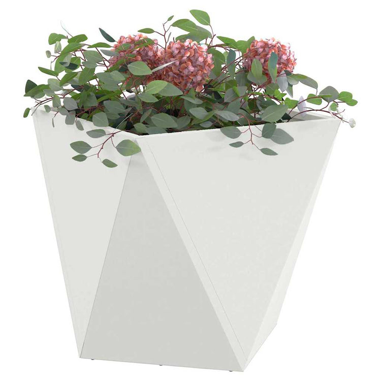 Vidaxx jardinière 2 pcs blanc 40 x 40 x 40 cm acier