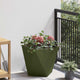 Vidaxx jardinière vert olive 40 x 40 x 40 cm acier