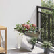 Vidaxx jardinière argent 40 x 40 x 40 cm en acier inoxydable