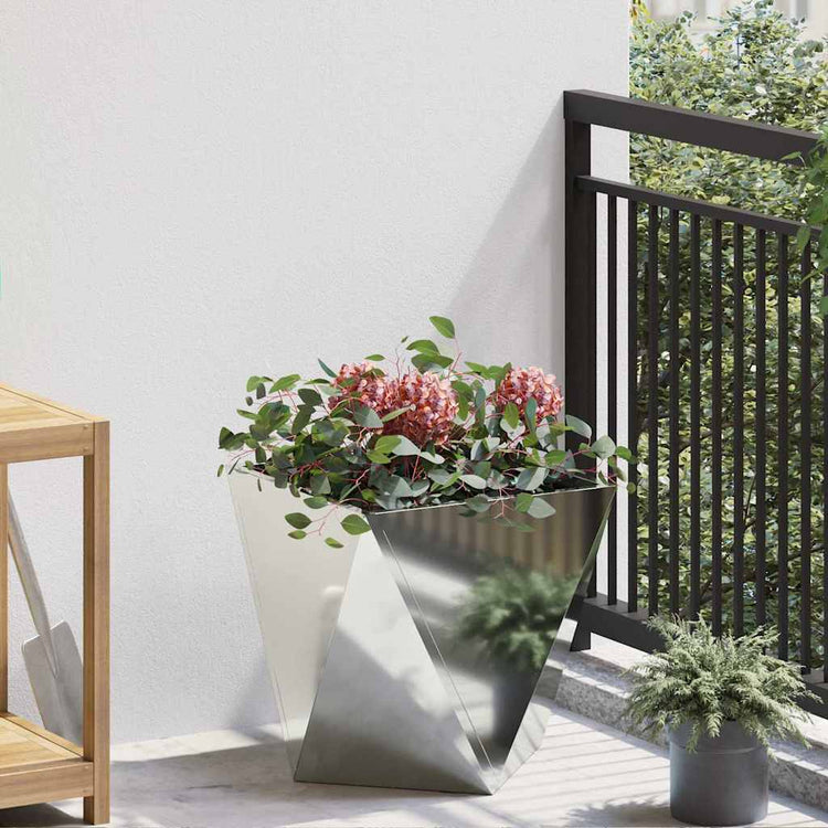 Vidaxx jardinière argent 40 x 40 x 40 cm en acier galvanisé