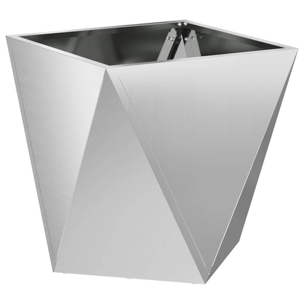 Vidaxx jardinière argent 40 x 40 x 40 cm en acier galvanisé