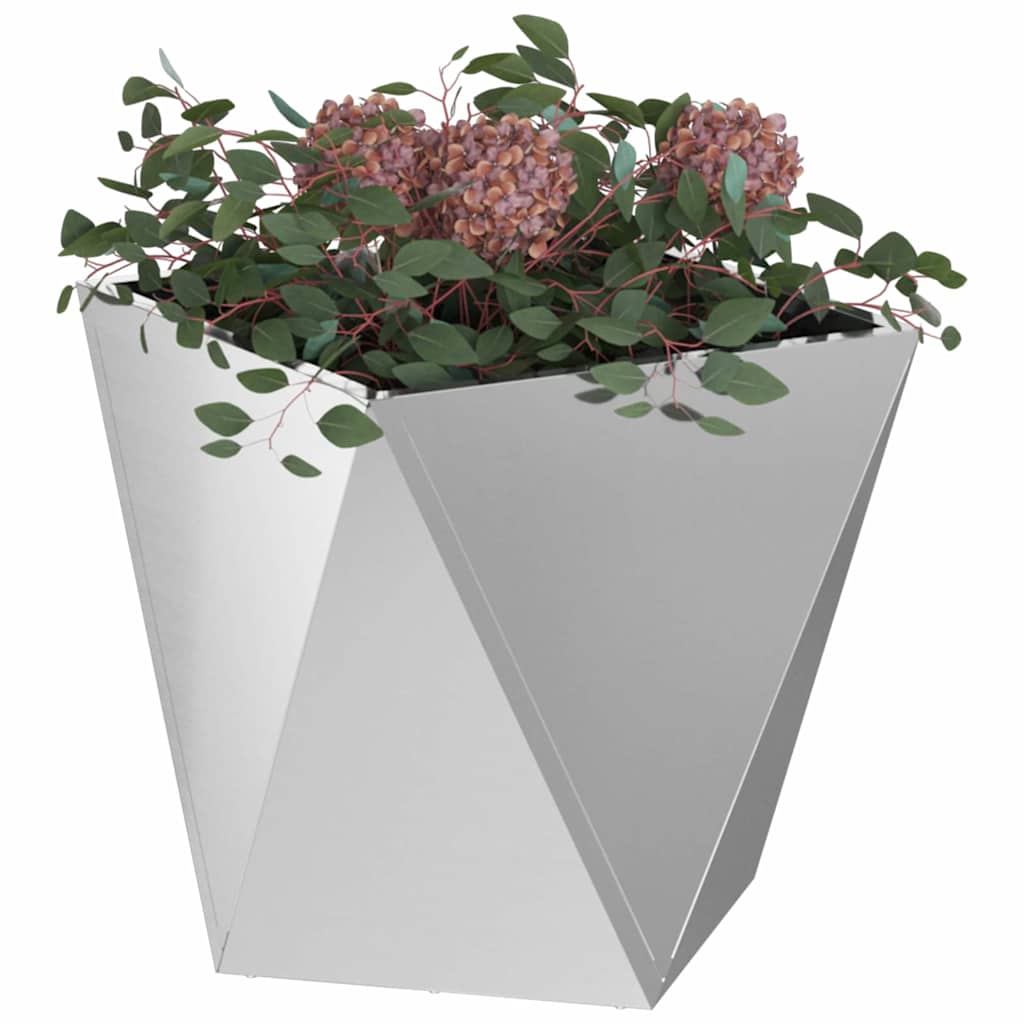 Vidaxx jardinière argent 40 x 40 x 40 cm en acier galvanisé