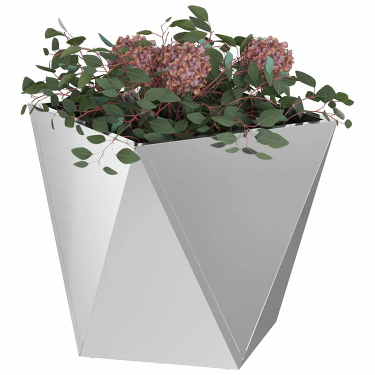 Vidaxx jardinière argent 40 x 40 x 40 cm en acier galvanisé