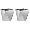 Vidaxx jardinière 2 pcs argent 40 x 40 x 40 cm acier galvanisé