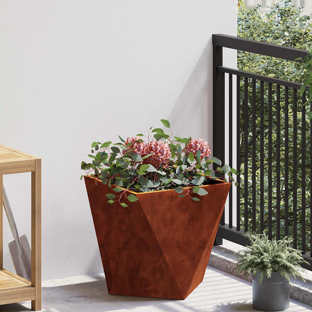 Vidaxl jardinière rouillé 40 x 40 x 40 cm acier corten