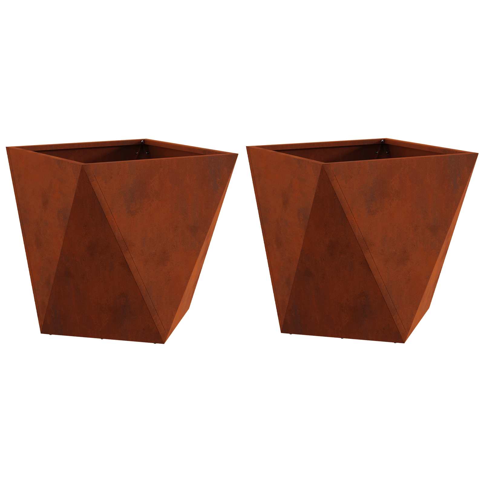 VidaXL jardinière 2 pcs rouillé 40 x 40 x 40 cm acier corten