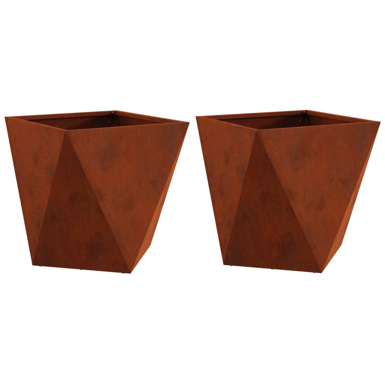VidaXL jardinière 2 pcs rouillé 40 x 40 x 40 cm acier corten