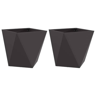 Vidaxx jardinière 2 pcs noir 50 x 50 x 50 cm acier