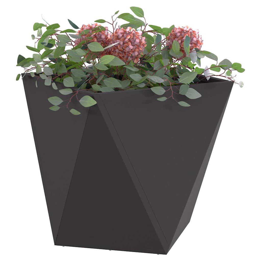 Vidaxx jardinière 2 pcs noir 50 x 50 x 50 cm acier