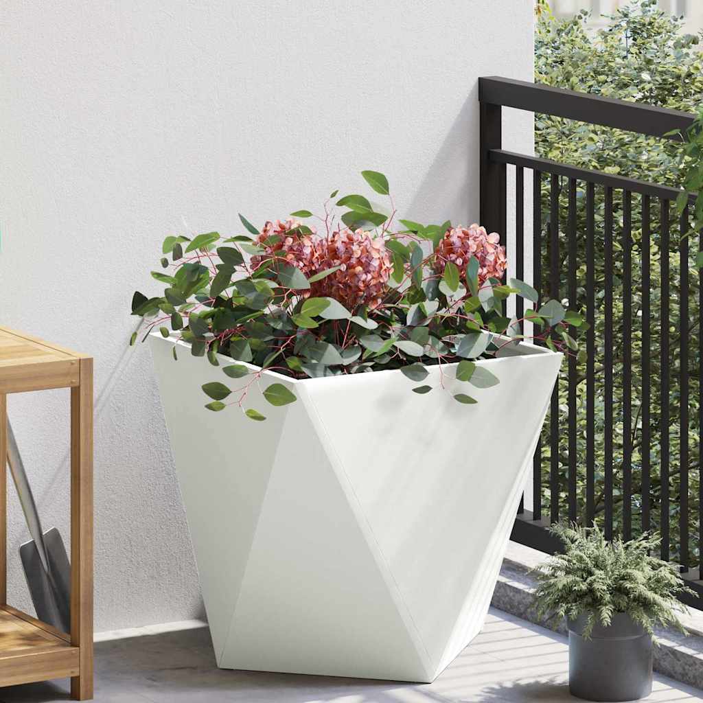 Vidaxx jardinière blanc 50 x 50 x 50 cm acier