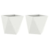 Vidaxx jardinière 2 pcs blanc 50 x 50 x 50 cm acier