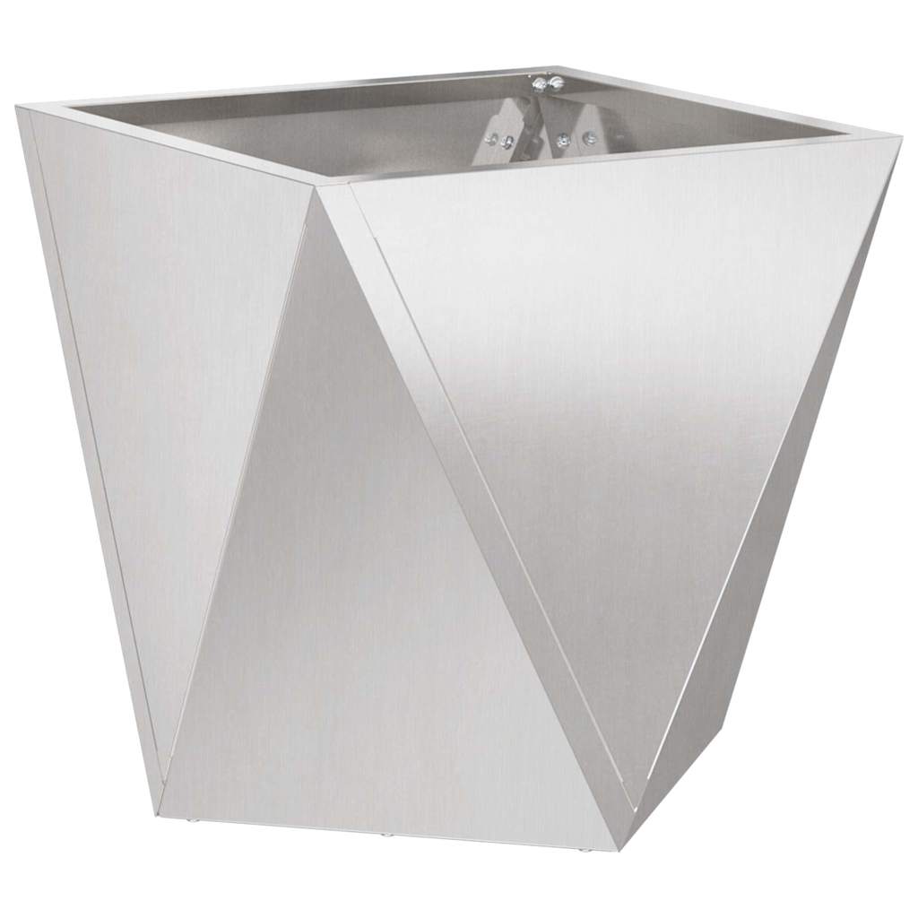 Vidaxx jardinière argent 50 x 50 x 50 cm en acier inoxydable