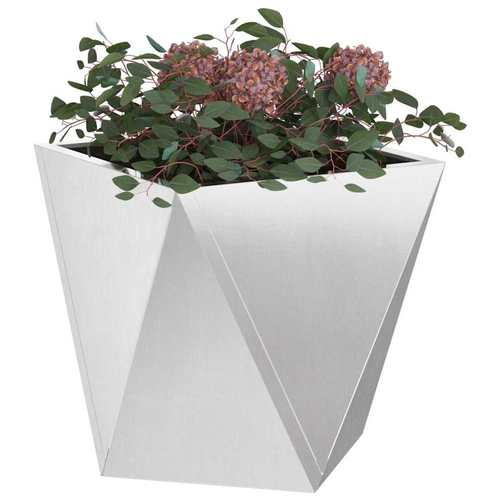 Vidaxx jardinière argent 50 x 50 x 50 cm en acier inoxydable