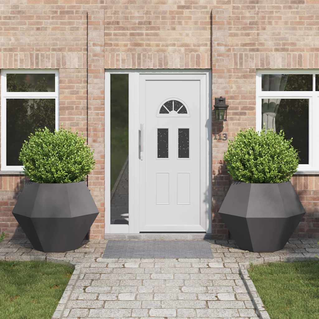 Vidaxx jardinière 2 pcs noir 100 x 100 x 80 cm acier