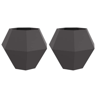 Vidaxx jardinière 2 pcs noir 100 x 100 x 80 cm acier
