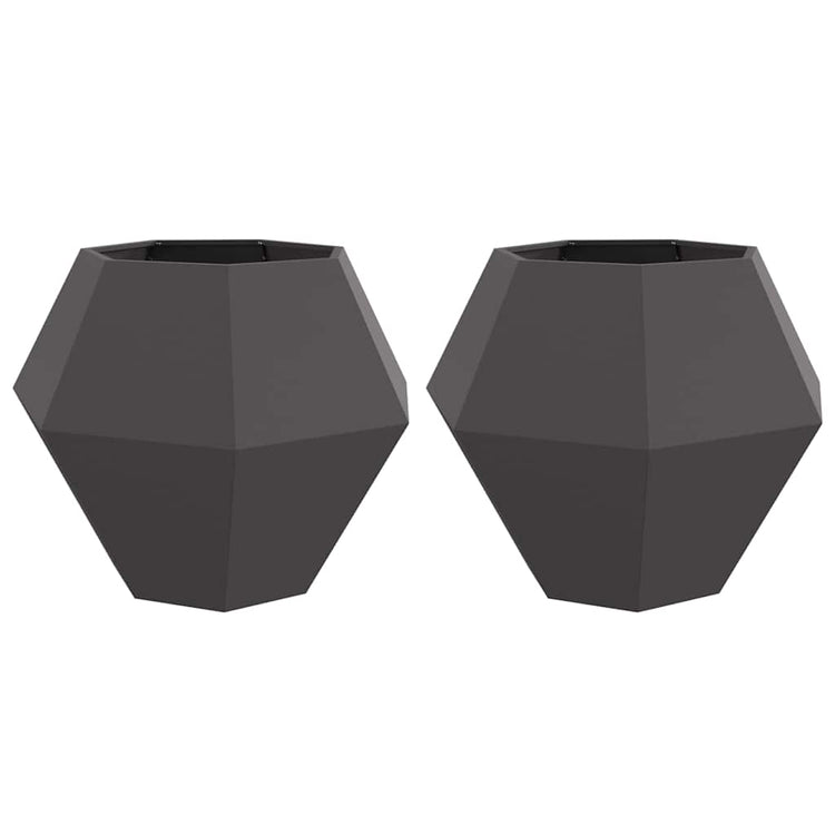 Vidaxx jardinière 2 pcs noir 100 x 100 x 80 cm acier