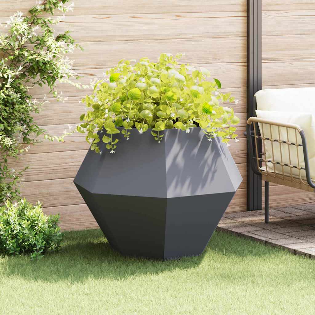 Vidaxl jardinière anthracite 100 x 100 x 80 cm acier