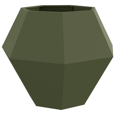 Vidaxx jardinière vert olive 100 x 100 x 80 cm acier