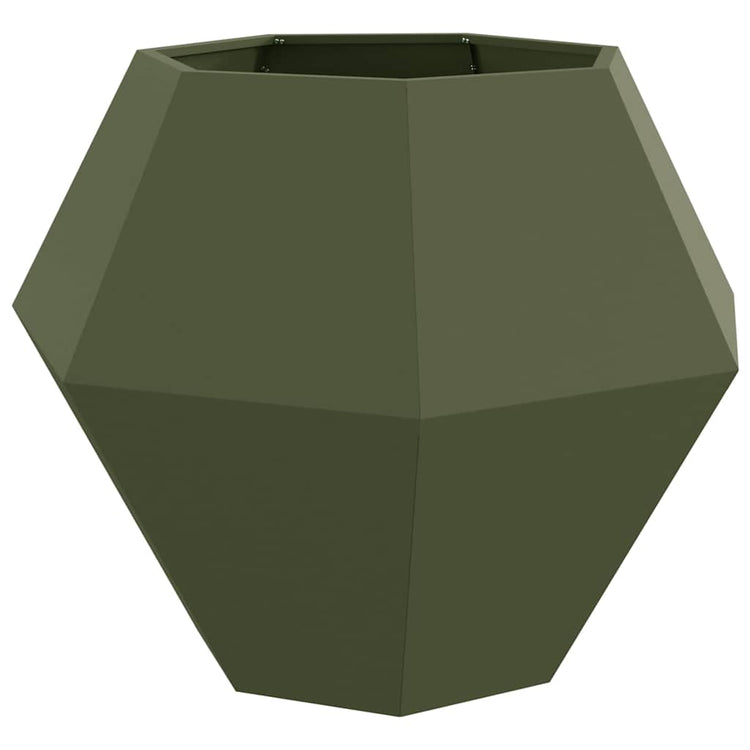 Vidaxx jardinière vert olive 100 x 100 x 80 cm acier