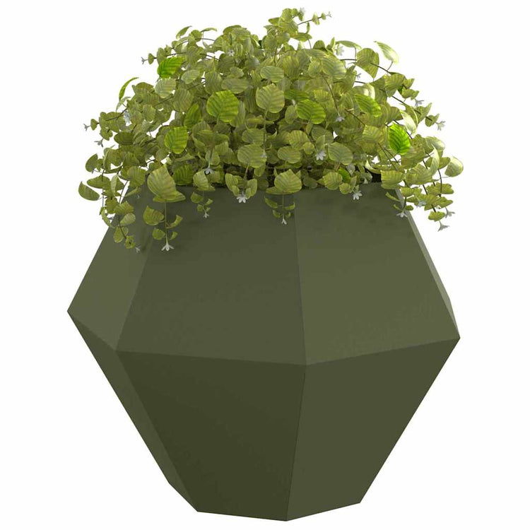 Vidaxx jardinière vert olive 100 x 100 x 80 cm acier