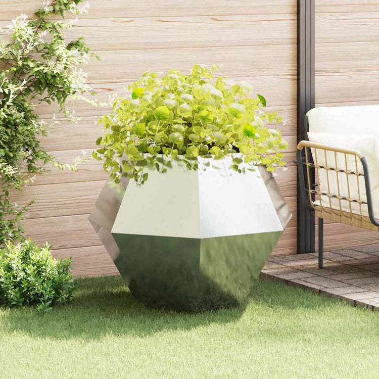 Vidaxx jardinière argent 100 x 100 x 80 cm acier inoxydable