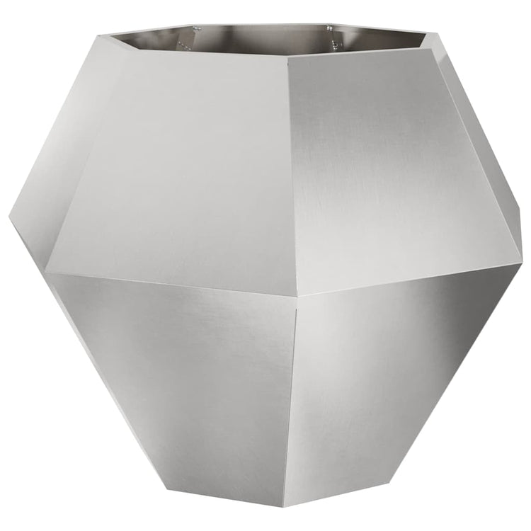 Vidaxx jardinière argent 100 x 100 x 80 cm acier inoxydable