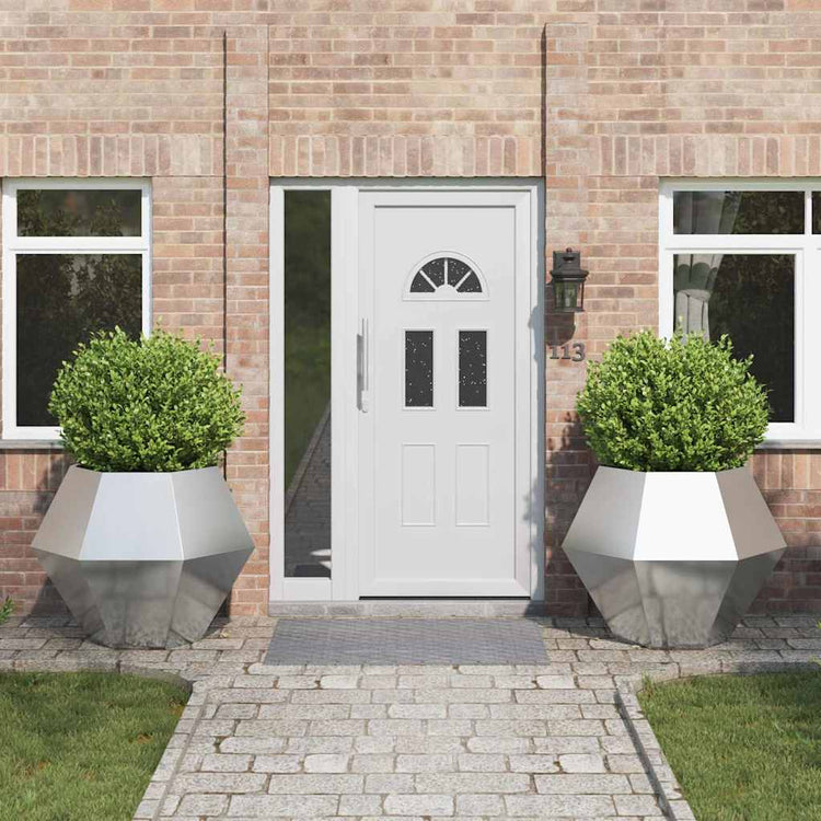 Vidaxx jardinière 2 pcs argent 100 x 100 x 80 cm acier inoxydable