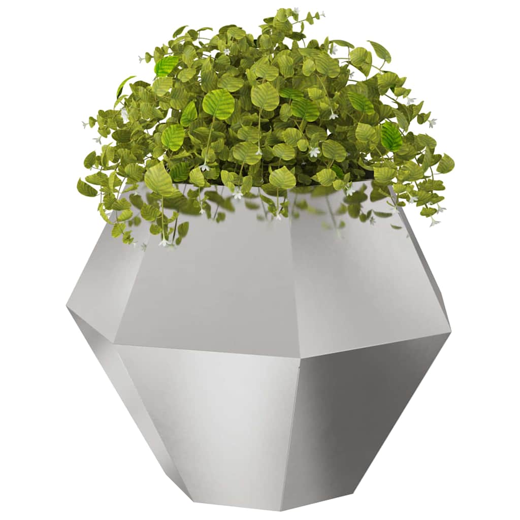 Vidaxx jardinière 2 pcs argent 100 x 100 x 80 cm acier inoxydable