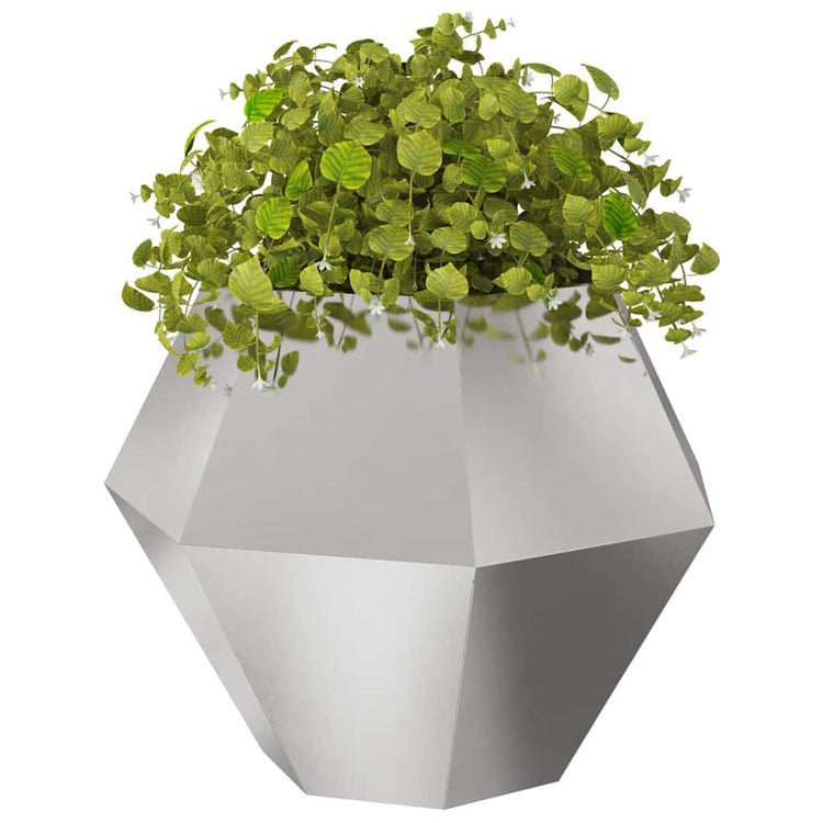 Vidaxx jardinière 2 pcs argent 100 x 100 x 80 cm acier inoxydable