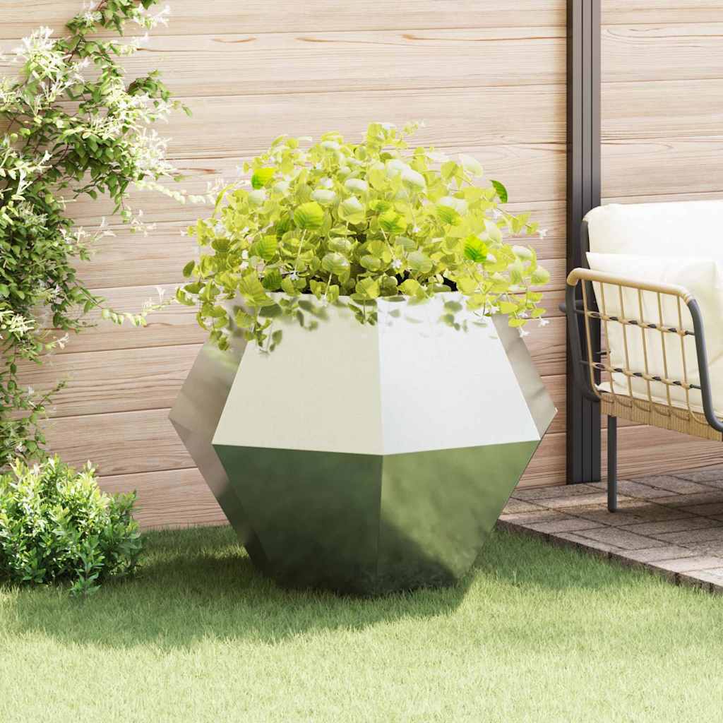 Vidaxx jardinière argent 100 x 100 x 80 cm en acier galvanisé