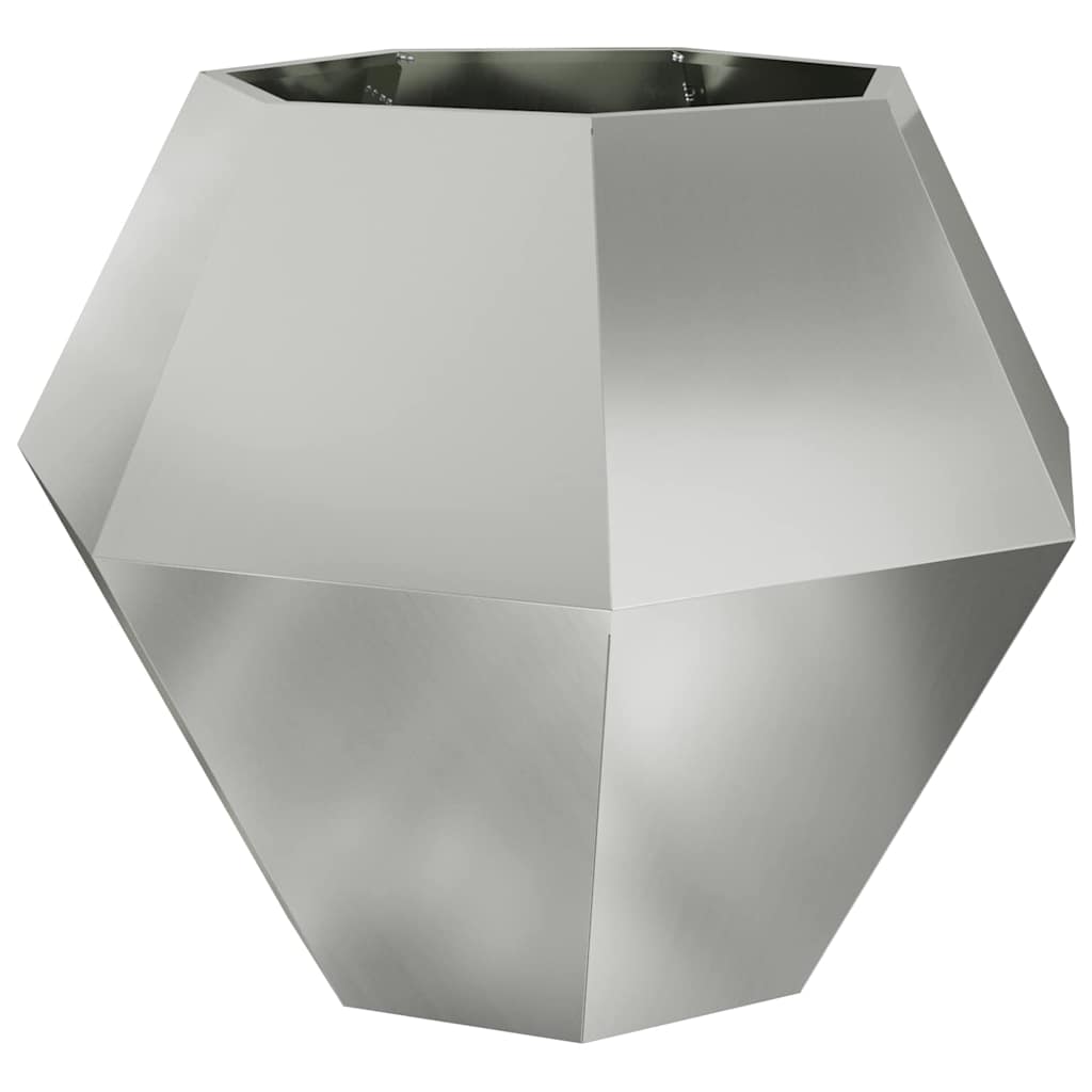 Vidaxx jardinière argent 100 x 100 x 80 cm en acier galvanisé
