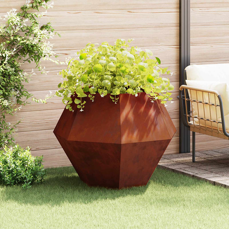 Vidaxx jardinière rouillé 100 x 100 x 80 cm acier corten