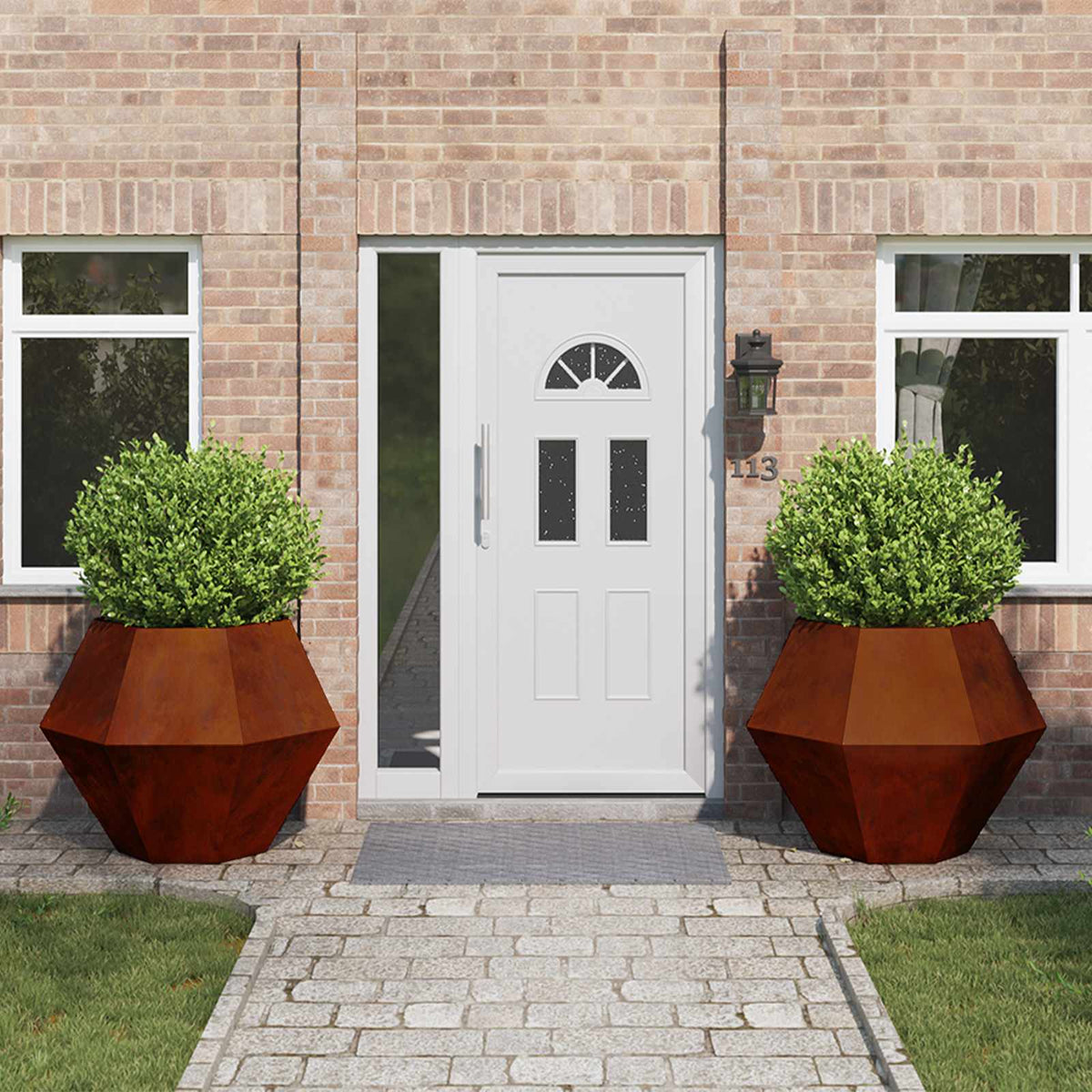 Vidaxl jardinière 2 pcs rouillé 100 x 100 x 80 cm acier corten