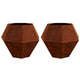 Vidaxl jardinière 2 pcs rouillé 100 x 100 x 80 cm acier corten