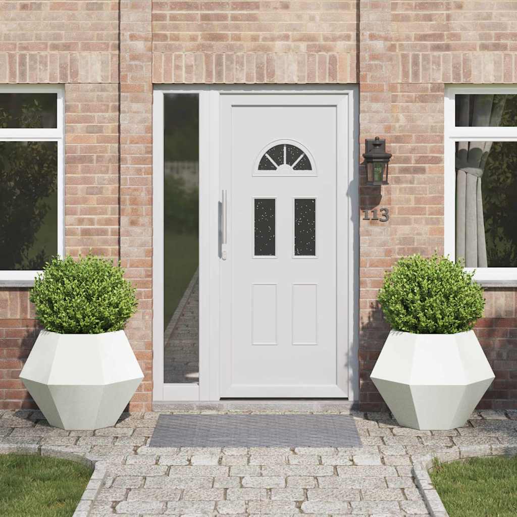 Vidaxx jardinière 2 pcs blanc 75 x 75 x 60 cm acier
