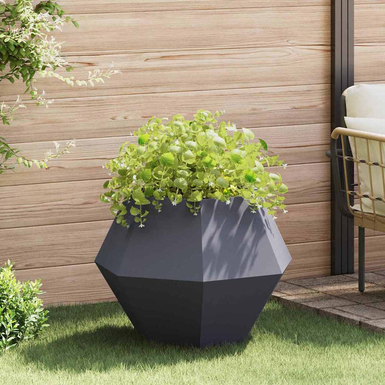 Vidaxl jardinière anthracite 75 x 75 x 60 cm acier