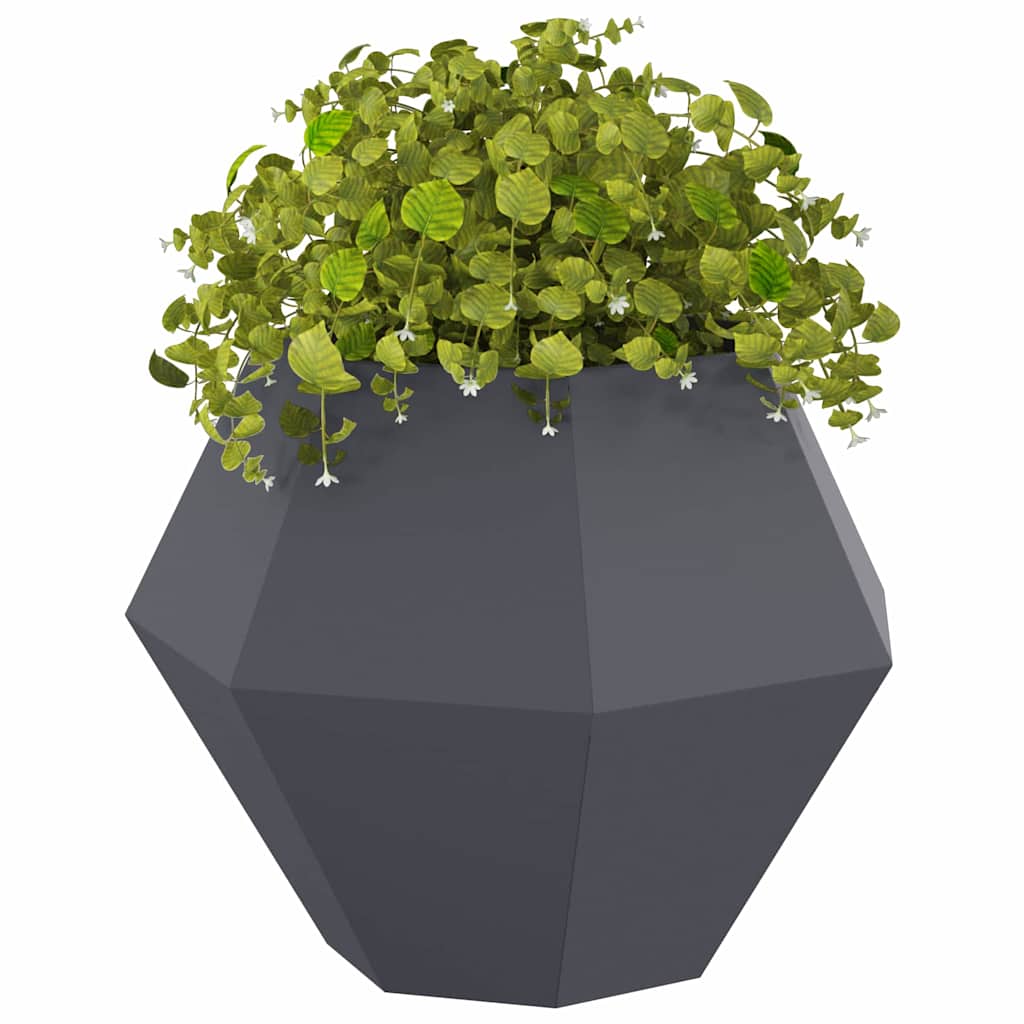 Vidaxl jardinière 2 pcs anthracite 75 x 75 x 60 cm acier