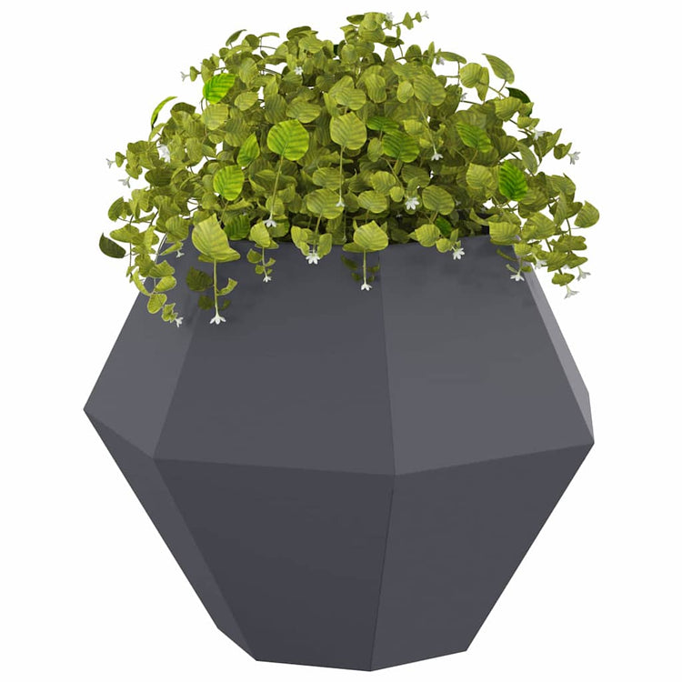 Vidaxl jardinière 2 pcs anthracite 75 x 75 x 60 cm acier