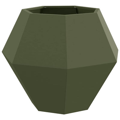 Vidaxx jardinière vert olive 75 x 75 x 60 cm acier