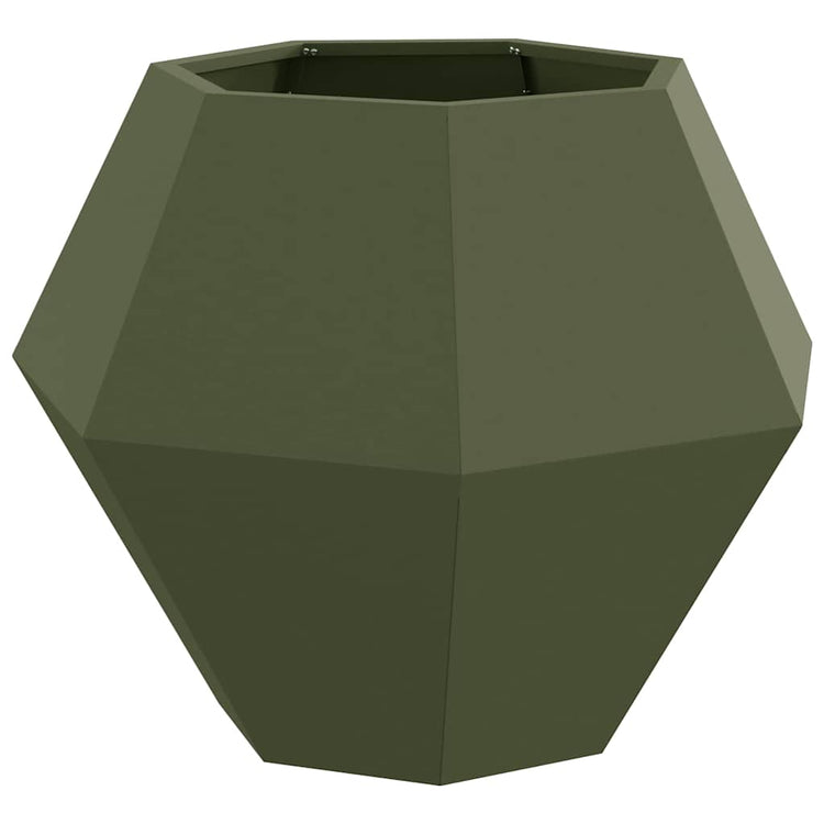 Vidaxx jardinière vert olive 75 x 75 x 60 cm acier