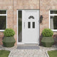 Vidaxx jardinière 2 pcs vert olive 75 x 75 x 60 cm acier