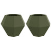 Vidaxx jardinière 2 pcs vert olive 75 x 75 x 60 cm acier